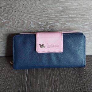Cheer Up Wallet by Shinzi Katoh - Colorblock Navy & Pink